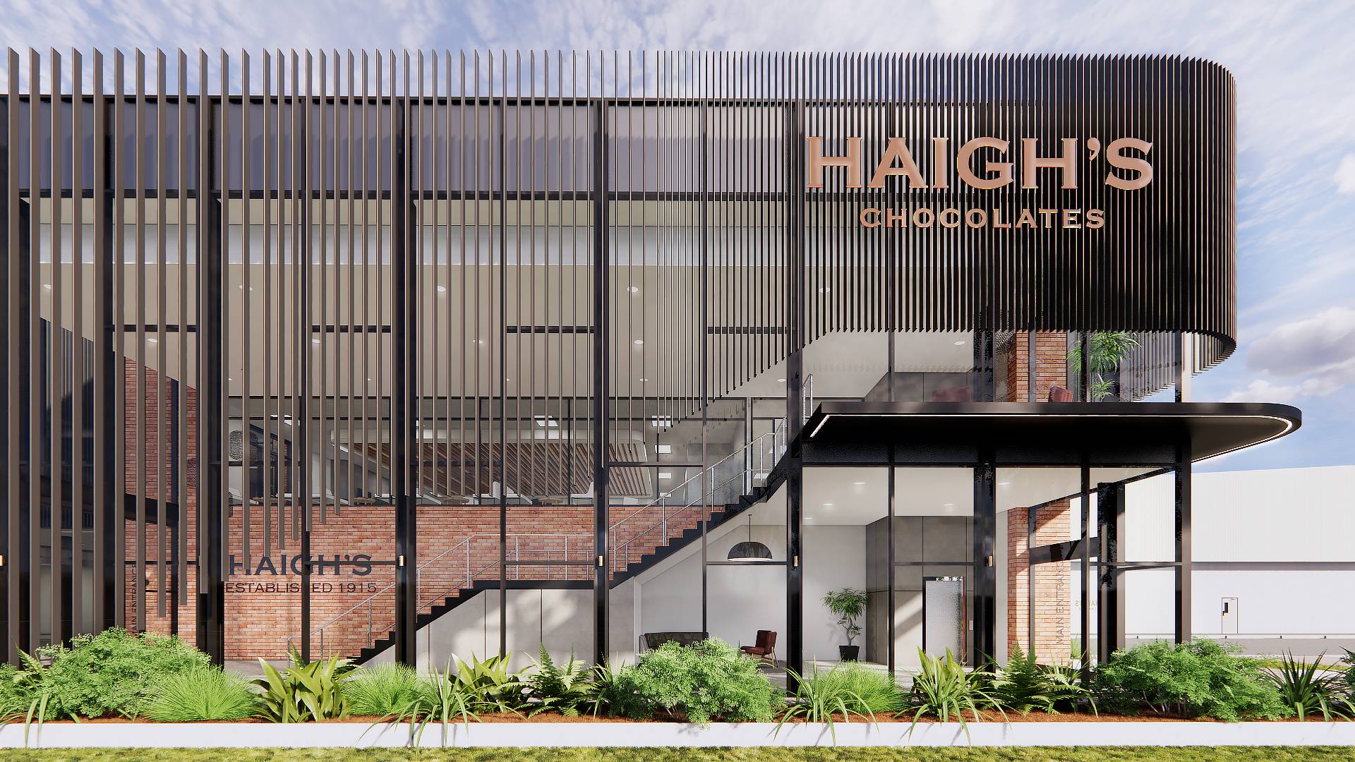 CIP Construction Project Haigh's Chocolates up close front view