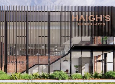 CIP Construction Project Haigh's Chocolates up close front view