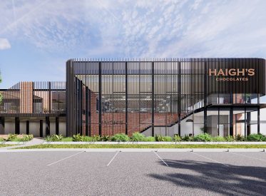 CIP Construction Project - Haigh's Chocolates front view